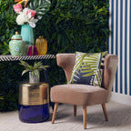 Mink Velvet and Natural Linen Chair