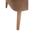 Mink Velvet and Natural Linen Chair