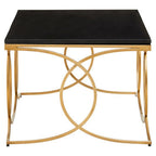 Black Marble and Gold Finish Coffee Table