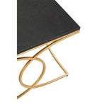 Black Marble and Gold Finish Coffee Table