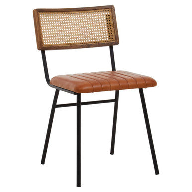 Tan Leather Dining Chair