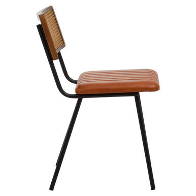 Tan Leather Dining Chair