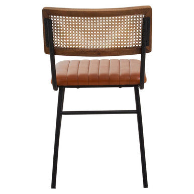 Tan Leather Dining Chair