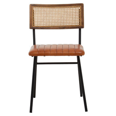 Tan Leather Dining Chair