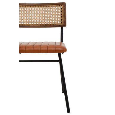 Tan Leather Dining Chair