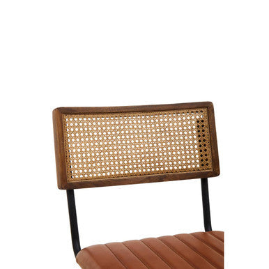 Tan Leather Dining Chair