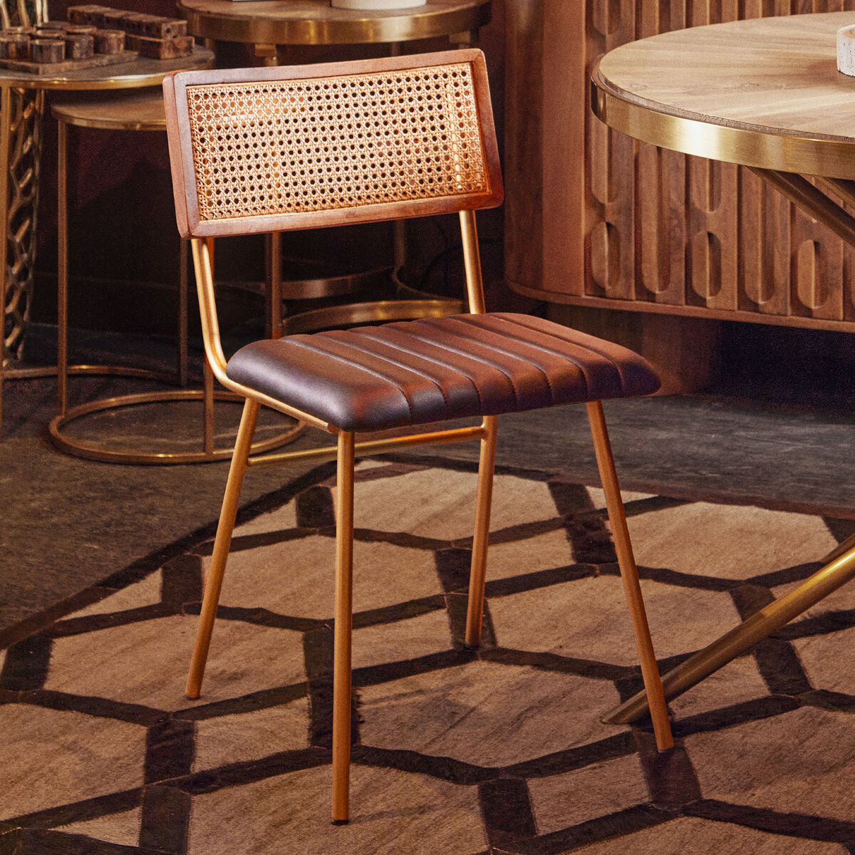 Black Leather Dining Chair