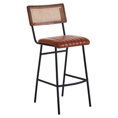 Tan Leather Bar Chair