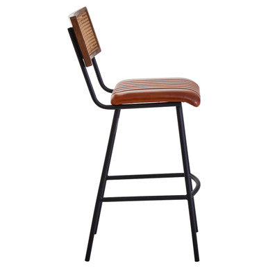 Tan Leather Bar Chair