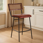 Tan Leather Bar Chair