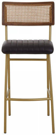 Black Leather Bar Chair