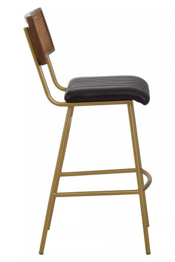 Black Leather Bar Chair