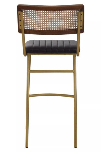 Black Leather Bar Chair