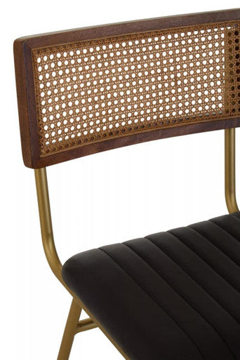 Black Leather Bar Chair