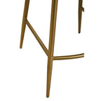 Tan Leather Bar Chair with Gold Finish Frame