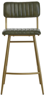 Green Leather Bar Chair