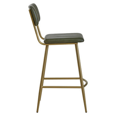 Green Leather Bar Chair