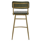 Green Leather Bar Chair