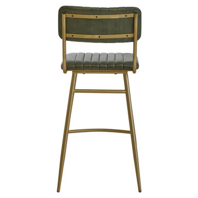 Green Leather Bar Chair