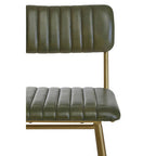 Green Leather Bar Chair