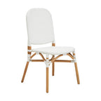 Natural and White Rattan Dining Chair