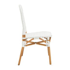 Natural and White Rattan Dining Chair