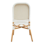 Natural and White Rattan Dining Chair