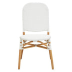 Natural and White Rattan Dining Chair