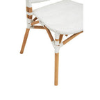 Natural and White Rattan Dining Chair