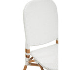Natural and White Rattan Dining Chair
