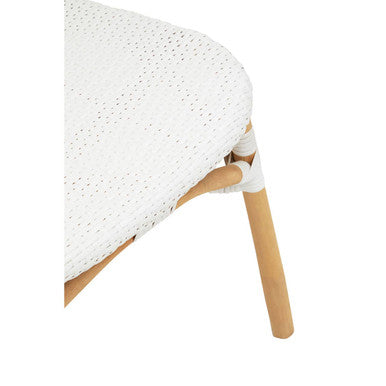 Natural and White Rattan Dining Chair