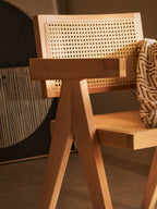 Natural Cane and Beech Wood Dining Chair