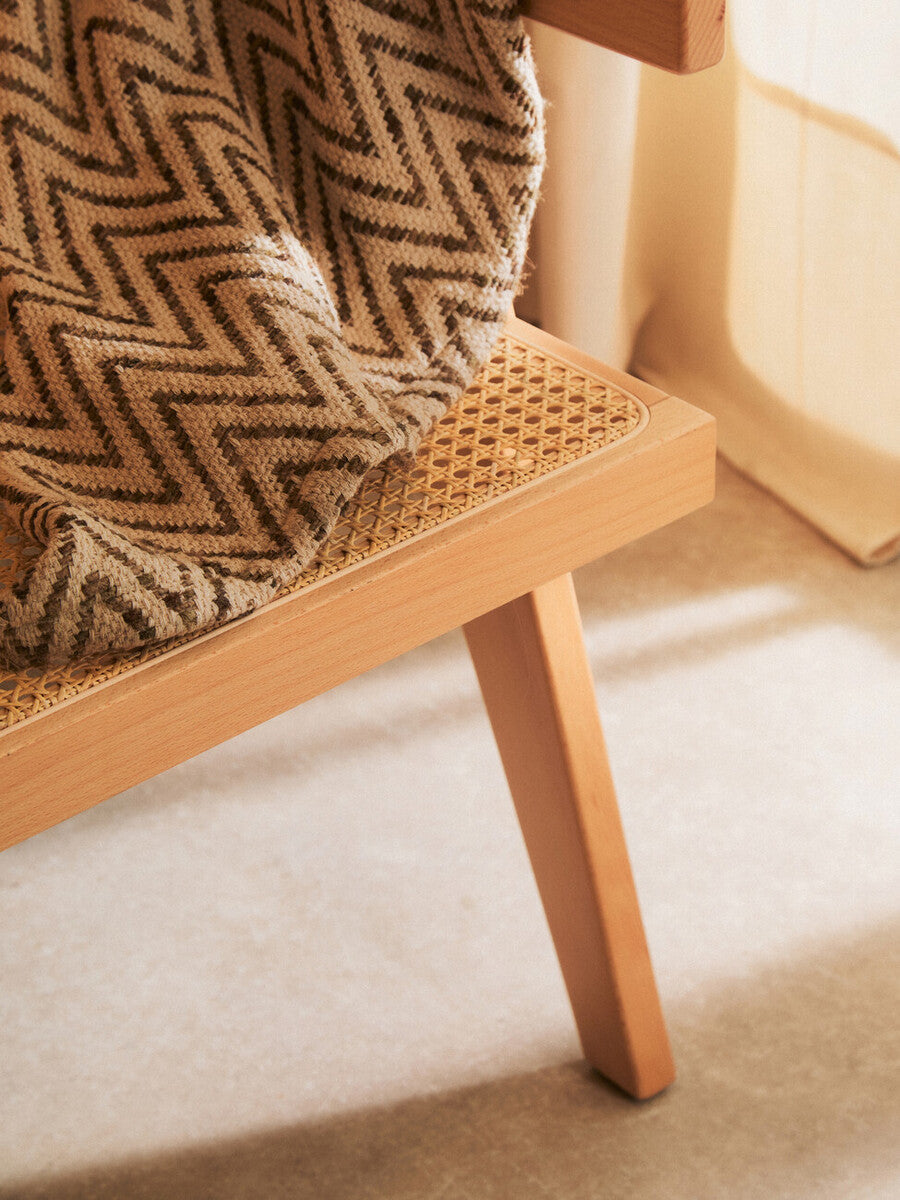 Natural Cane and Beech Wood Dining Chair