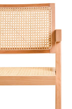 Natural Cane and Beech Wood Dining Chair