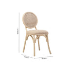White Wash Elm Wood Dining Chair