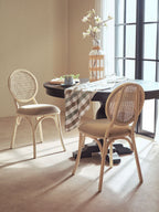White Wash Elm Wood Dining Chair