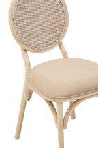 White Wash Elm Wood Dining Chair