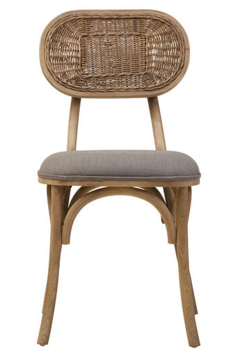 Grey Wash Elm Wood Dining Chair