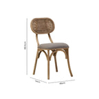 Grey Wash Elm Wood Dining Chair