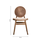 Beige Fabric and White Wash Elm Wood Dining Chair