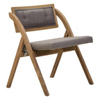 Grey Wash Elm Wood Folding Chair