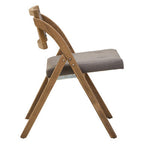 Grey Wash Elm Wood Folding Chair