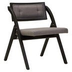 Grey and Black Elm Wood Folding Chair