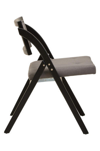 Grey and Black Elm Wood Folding Chair