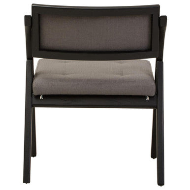 Grey and Black Elm Wood Folding Chair