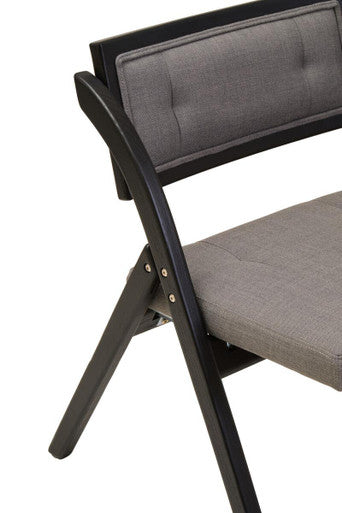 Grey and Black Elm Wood Folding Chair