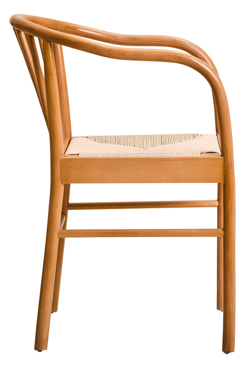 Natural Woven Rope and Beech Wood Chair