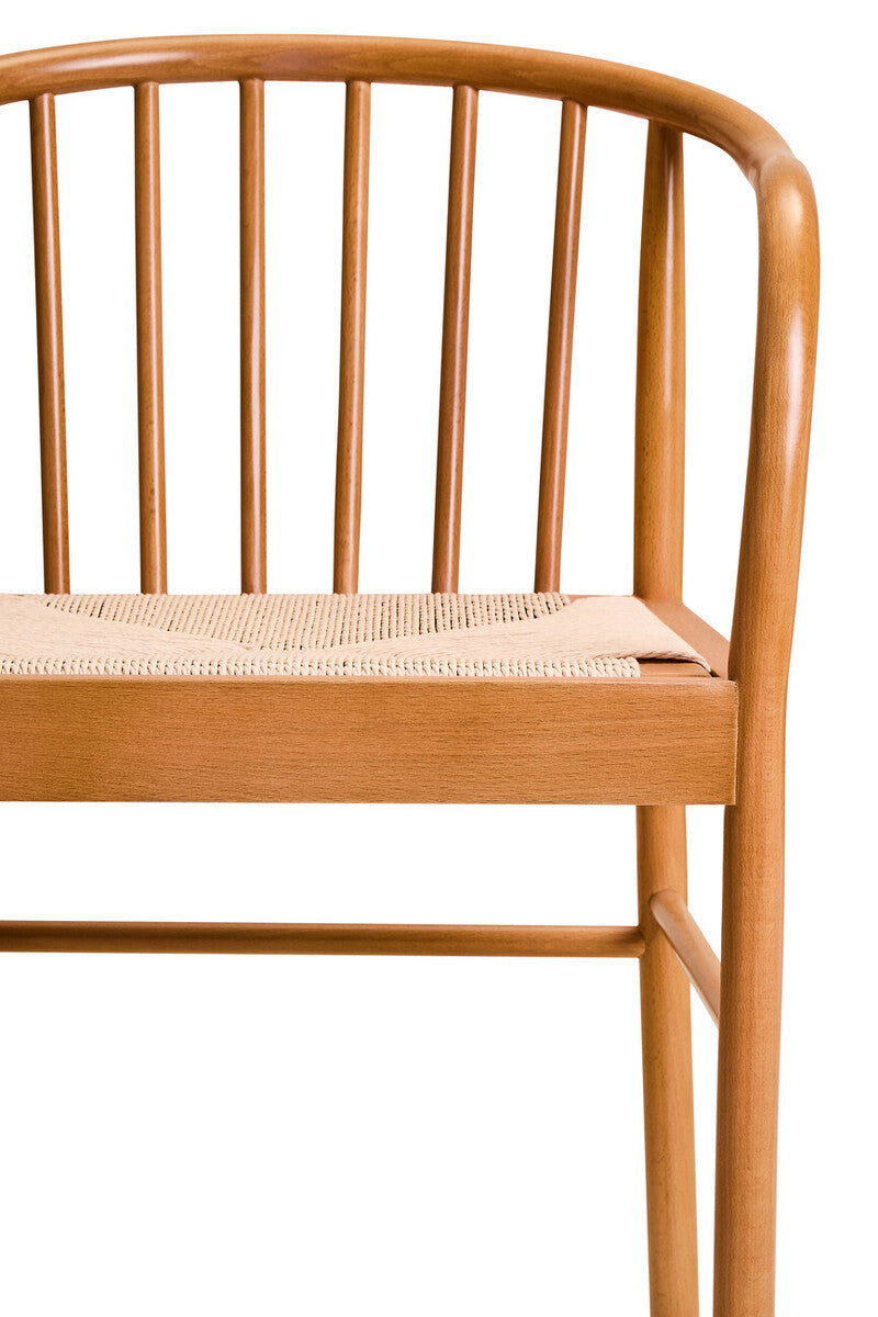 Natural Woven Rope and Beech Wood Chair