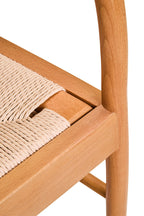 Natural Woven Rope and Beech Wood Chair