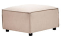 Natural Fabric Modular Ottoman